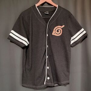 Naruto Shippuden Anime Gray Baseball Jersey Hot Topic Exclusive Size X-Large